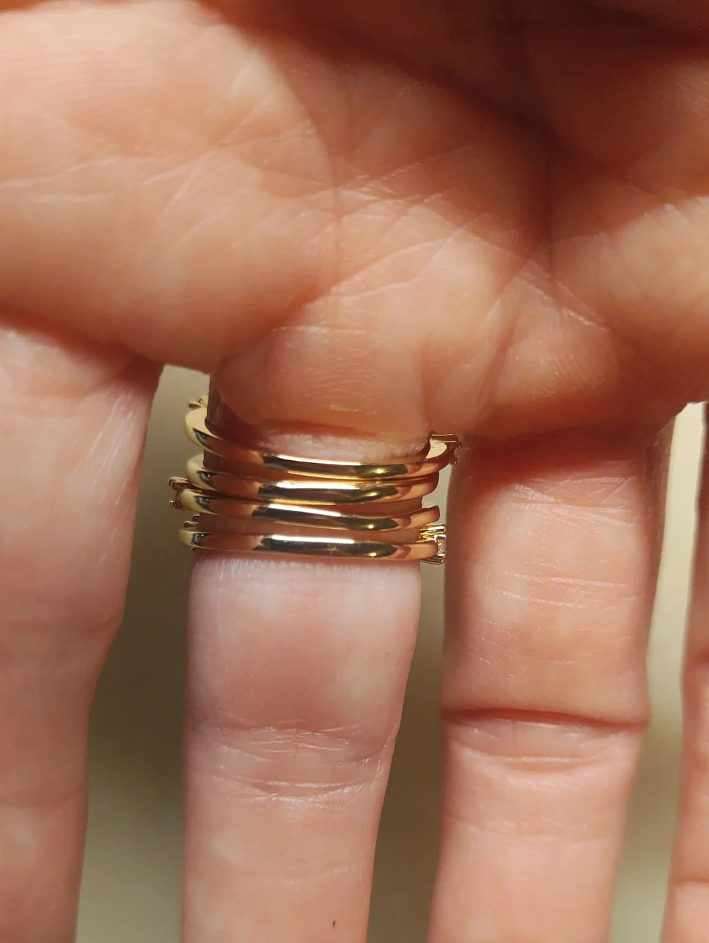 BOGO! NEW! Set Of 4 CZ Stackable Gold Rings Size 6